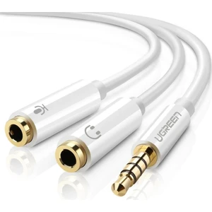 Mikrofon ve Kulaklık Ayırıcı 3.5mm Y Kablo Beyaz