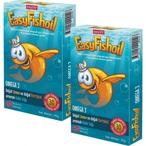 Easyvi̇t Easyfishoil Omega 3 Çiğnenebilir 30 Jel Tablet 2'li Set