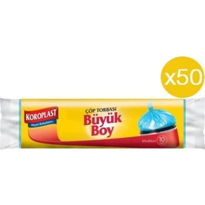 Büyük Boy Çöp Torbası 65 x 80 cm 10'lu x 50