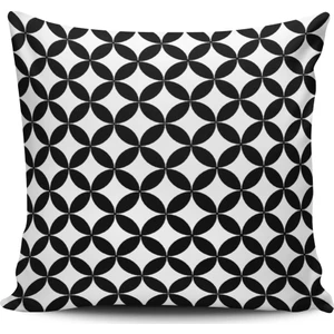 Kırlent Dünyası Geometrik Desenli Dijital Baskılı Kırlent Kılıfı