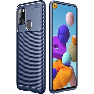 Hesaplı Dünya Samsung Galaxy A21S Kılıf A217 Esnek Tpu Silikon Lacivert