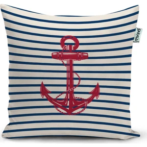 Çapa Desen 3D Digital Baskılı Dekoratif Kırlent Kılıfı