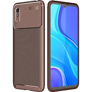 Hesaplı Dünya Xiaomi Redmi 9A Kılıf Esnek Tpu Silikon Kahverengi