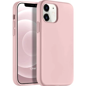 Apple iPhone 12 Mini (5.4'') Soft Touch Liquid Silikon Kılıf Açık Pembe