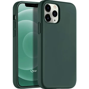 Apple iPhone 12 Pro Max (6.7'') Soft Touch Liquid Silikon Kılıf Koyu Yeşil