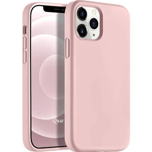 Apple iPhone 12 Pro Max (6.7'') Soft Touch Liquid Silikon Kılıf Açık Pembe