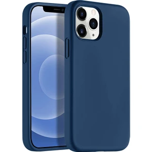 Apple iPhone 12 Pro 6.1" Soft Touch Altı Kapalı Liquid Silikon Lansman Kılıf Lacivert