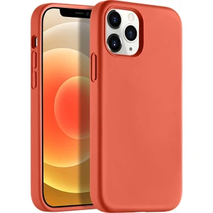 Apple iPhone 12 Pro 6.1" Soft Touch Altı Kapalı Liquid Silikon Lansman Kılıf Mercan