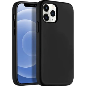 Apple iPhone 12 Pro 6.1" Soft Touch Altı Kapalı Liquid Silikon Lansman Kılıf Siyah