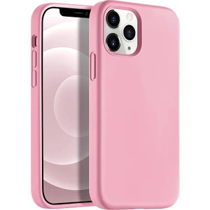 Apple iPhone 12 Pro 6.1" Soft Touch Altı Kapalı Liquid Silikon Lansman Kılıf Pembe