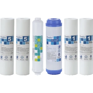 Global Water Solutions Ters Osmos İçme Suyu Arıtma Cihazı Filtre Seti (Membransız)