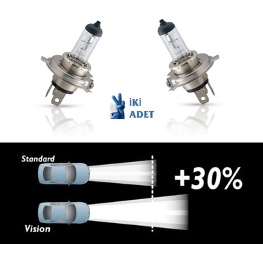 Phılıps H4 12V 60-55W Standart +%30 Fazla Işık Ikili Ampul Fiyatı
