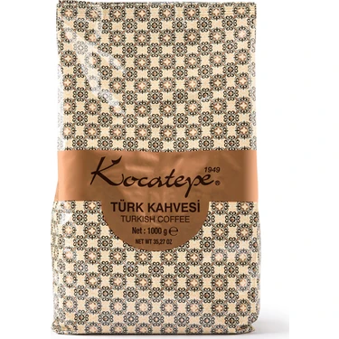 Kocatepe Türk Kahvesi 1 kg - Türkiye Menşeli %100 Arabica, Doğal Taş Değirmenle Öğütülmüş, Zengin