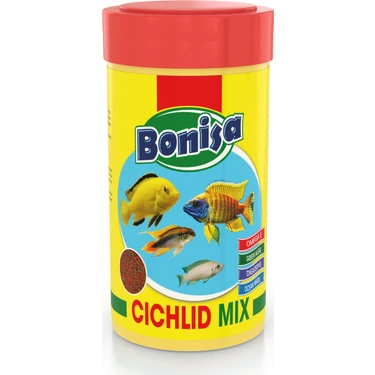 Bonisa Cichlid Mix 250ML Kutu Yunus Sarı Prenses Ciklet Akvaryum Balık