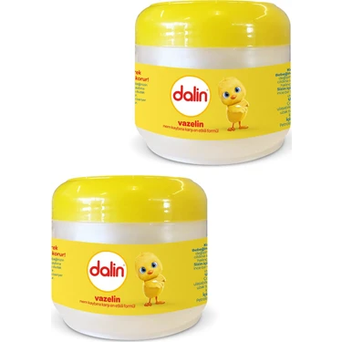 Dalin Klasik Vazelin 2×100 ml – Bebek ve Hassas Ciltler İçin Parabensiz, Bitkisel Formüllü Yoğun