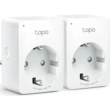 TP-LINK Tapo P100 (2-Pack), Akıllı Mini Wi-Fi Soketi, Amazon Alexa ve Google Home ile Çalışır,