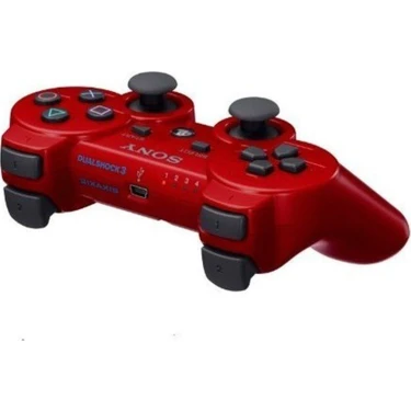 Sony Ps3 Joystick Ps3 Kol  Kırmızı Şarj Kablosu Ile