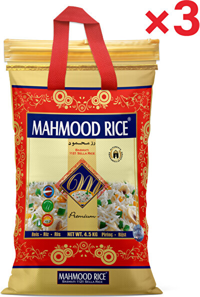 Mahmood Rice Basmati Pirinç 4,5 kg x 3 Adet