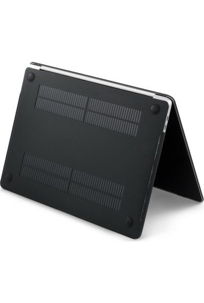 Arabulalaca Apple Macbook Air 13.3' 2020 (M1) A2337 Koruma Kılıfı A2337 Mat Doku Case Siyah