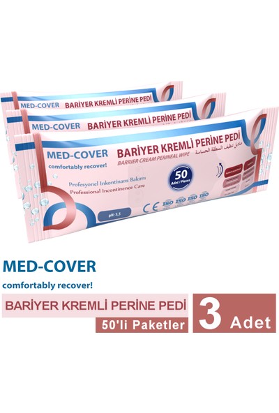 Med-Cover Bariyer Kremli Perine Pedi 50'li - 3 Adet