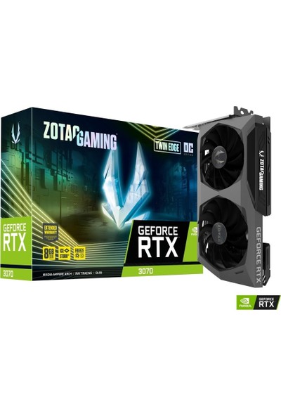 Zotac Gaming GeForce RTX3070 Twin Edge OC 8GB GDDR6 256Bit (DX12) Ekran Kartı ZT-A30700H-10P