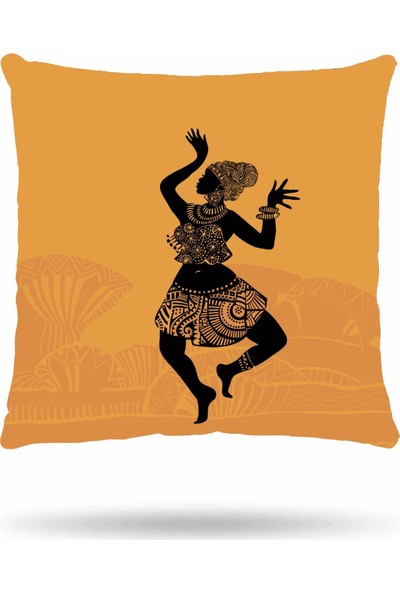 NevresimEv Afrika Etnik Desenli 4'lü Dekoratif Kırlent Kılıfı -K39