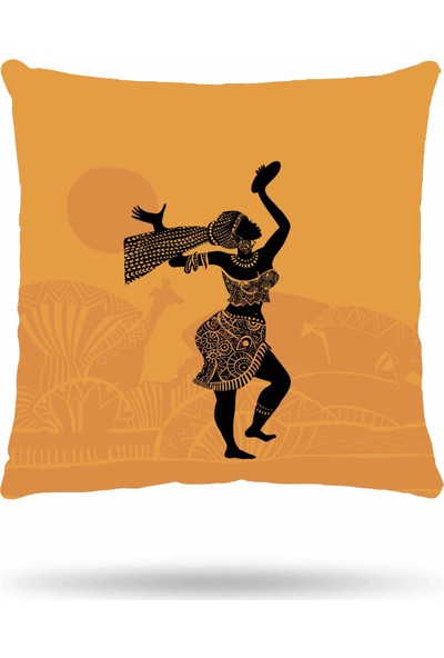 NevresimEv Afrika Etnik Desenli 4'lü Dekoratif Kırlent Kılıfı -K39