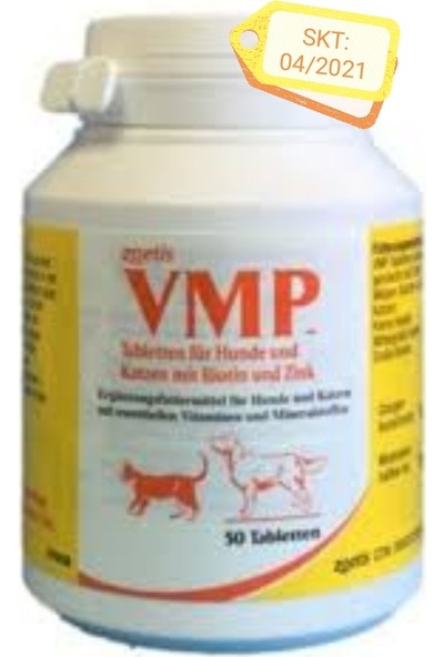 Zoetis Vmp Kedi ve Köpek Için Vitamin Tablet (50 Tablet)