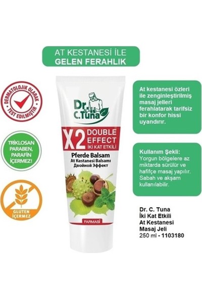 Farmasi Dr.c.tuna Çift Etkili At Kestanesi Masaj Jeli 250 ml