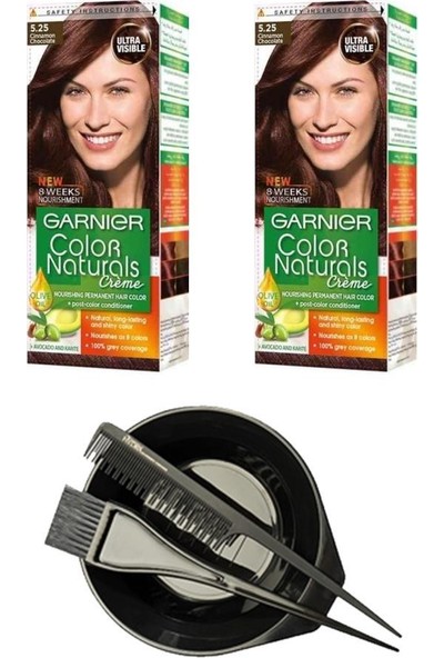 Garnier Color Naturals Saç Boyası 5.25 x 2+Saç Boyama Seti