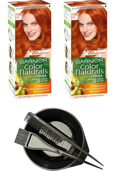 Garnier Color Naturals Saç Boyası 7.40 x 2+Saç Boyama Seti
