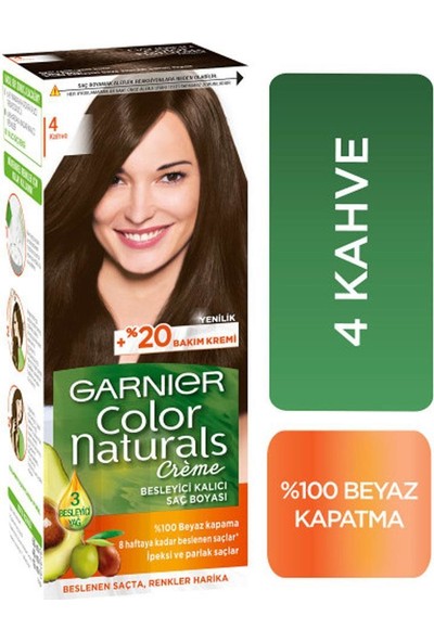 Garnier Color Naturals Saç Boyası 4 x 2+Saç Boyama Seti