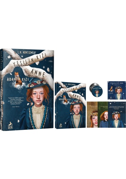 Yeşilin Kızı Anne 3: Adanın Kızı - Lucy Maud Montgomery +Defter + Rozet + Ayraç + Yılbaşı Kartı