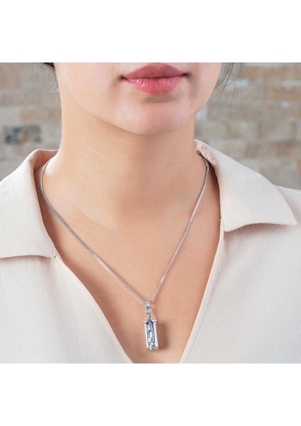 Minare Tasarım 925 Ayar Gümüş Cevşen Kolye modelleri