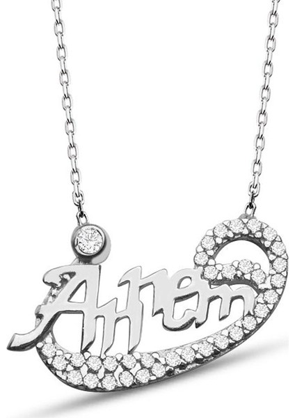 Annem Yazılı 925 Ayar Gümüş Kadın Kolye