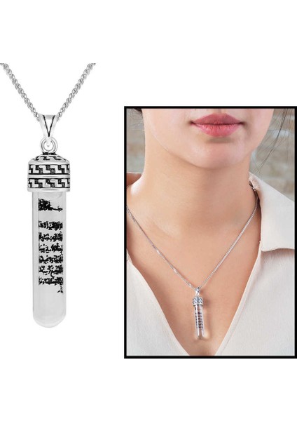 Zemzem Suyu Doldurulmuş 925 Ayar Gümüş Cevşen Kolye fiyatları