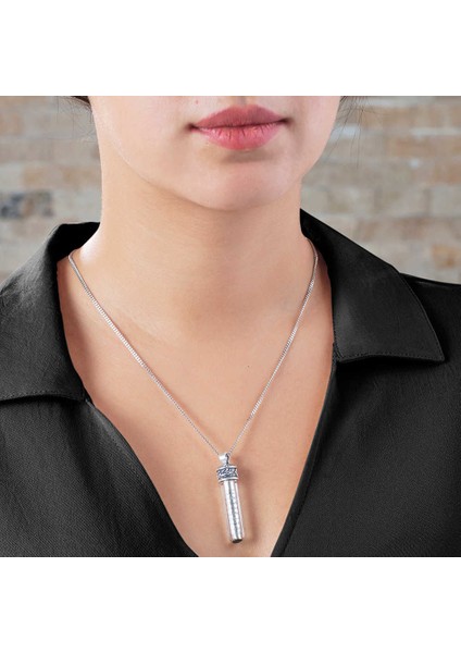 Zemzem Ile Doldurulmuş Arapça Hasan-Hüseyin Yazılı 925 Ayar Gümüş Cevşen Kolye indirimleri