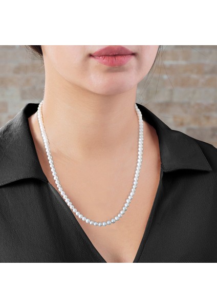 925 Ayar Gümüş Mekanizmalı 60 cm Zarif Doğal Inci Kadın Kolye fiyatları