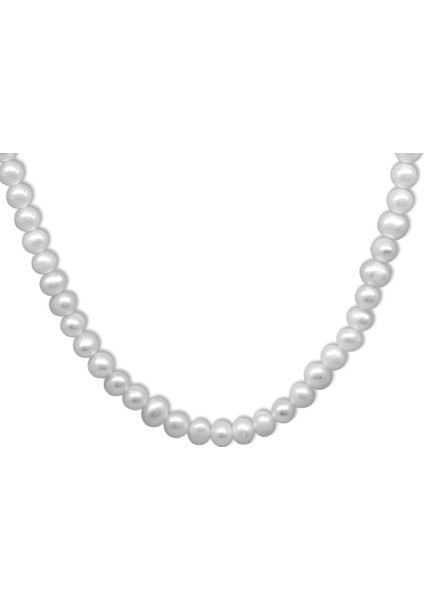 925 Ayar Gümüş Mekanizmalı 60 cm Zarif Doğal Inci Kadın Kolye modelleri