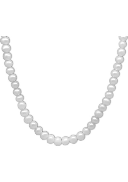 925 Ayar Gümüş Mekanizmalı 45 cm Zarif Doğal Inci Kadın Kolye modelleri