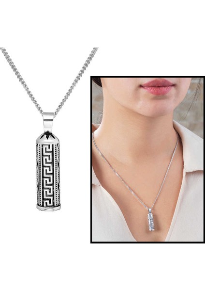 Şık Tasarım 925 Ayar Gümüş Cevşen Kolye fiyatları