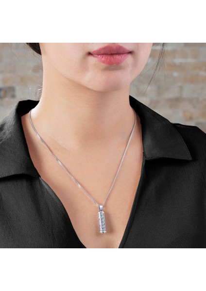 Şık Tasarım 925 Ayar Gümüş Cevşen Kolye indirimleri