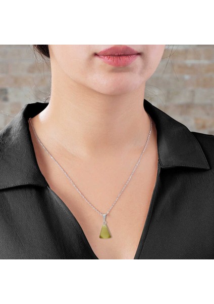 Asimetrik Tasarım 925 Ayar Gümüş Zincirli Soft Kahve Kedigözü Kolye fiyatları