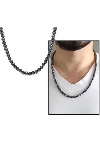 Hem Bileklik - Hem Kolye - Hem Tesbih 99LU Hematit Doğaltaş Aksesuar fırsatları