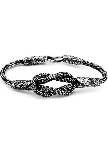 El Işçiliği Düğüm Tasarım 1000 Ayar Gümüş Kazaz Bileklik modelleri