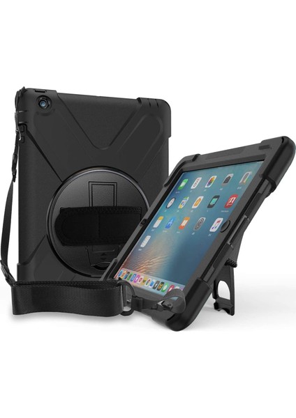 Apple iPad 2 3 4 Omuz Askılı Standlı Tam Koruyucu Üç Katmanlı Kılıf