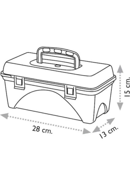 Çok Amaçlı Mini Takım Çantası Organizer Tool Box 12 Inç