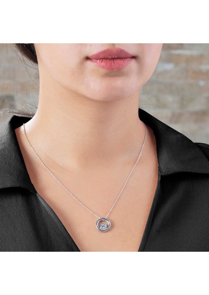 Starlight Diamond Tektaş Halka Tasarım 925 Ayar Gümüş Kadın Kolye modelleri