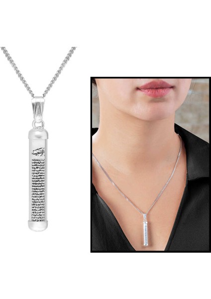 Zarif Tasarım 925 Ayar Gümüş Cevşen Kolye