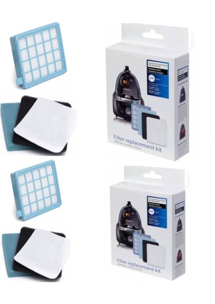 Philips Uyumlu Fc 9525/09 Powerpro Active Hepa Filtre Seti 2 Beyaz Kutu fiyatları